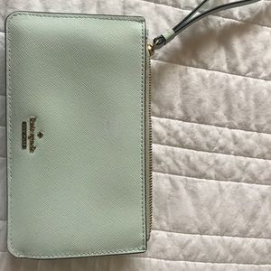 Kate Spade Light Blue tech wallet/ wristlet